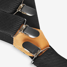 Load image into Gallery viewer, Black Wide Braces and Bow Tie Set
