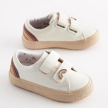 Load image into Gallery viewer, White Neutral Rainbow Trainers (Younger Girls)
