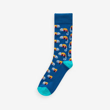 Load image into Gallery viewer, Bright Animals Fun Pattern Socks 8 Pack
