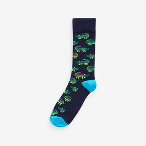 Bright Animals Fun Pattern Socks 8 Pack
