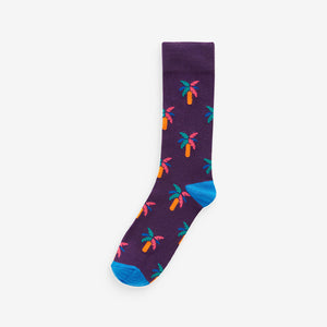Bright Animals Fun Pattern Socks 8 Pack