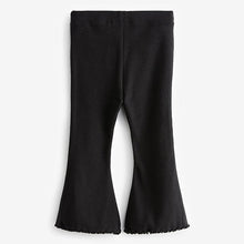 Load image into Gallery viewer, Black Rib Flare Leggings (3mths-7yrs)
