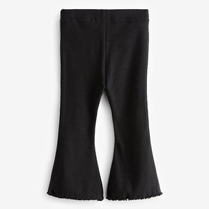 Black Rib Flare Leggings (3mths-7yrs)
