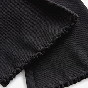 Black Rib Flare Leggings (3mths-7yrs)
