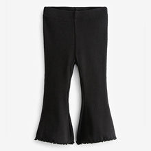 Load image into Gallery viewer, Black Rib Flare Leggings (3mths-7yrs)

