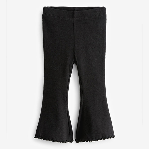 Black Rib Flare Leggings (3mths-7yrs)