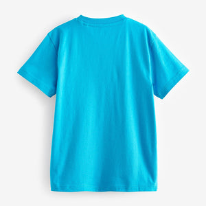 Blue Dinos 100% Cotton Short Sleeve Graphic T-Shirt (3-10yrs)