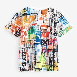 Multi Graffiti All-Over Print Short Sleeve T-Shirt (3-12yrs)