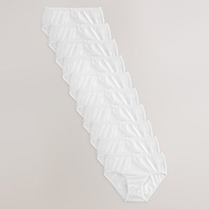 White 10 Pack Briefs