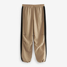 Load image into Gallery viewer, Camel/Black Side Stripe Pull On Track Pant Trousers
