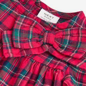 Red Baby Check Woven Dress (0mths-18mths)