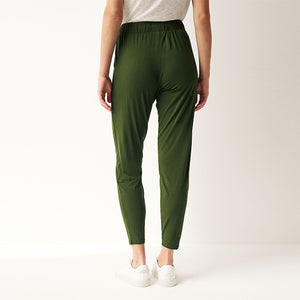 Dark Khaki Green Jersey Joggers