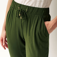 Load image into Gallery viewer, Dark Khaki Green Jersey Joggers
