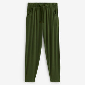 Dark Khaki Green Jersey Joggers