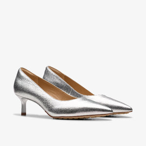 Adela Court Silver Leather