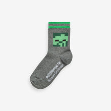 Load image into Gallery viewer, Minecraft Creeper License Character 5 Pack Cotton Rich Socks
