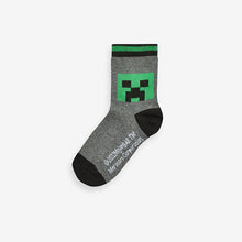 Load image into Gallery viewer, Minecraft Creeper License Character 5 Pack Cotton Rich Socks
