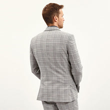 Load image into Gallery viewer, Grey Slim Check Suit Jacket
