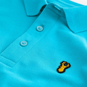 Blue Turquoise Short Sleeve Polo Shirt (3-12yrs)