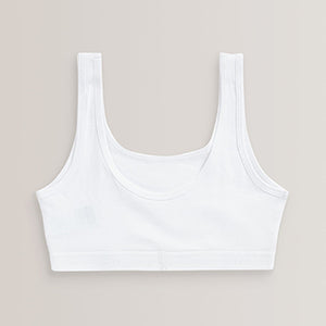 White 3 Pack Crop Tops (5-12yrs)