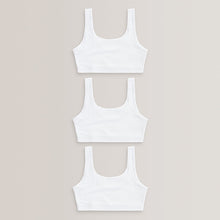 Load image into Gallery viewer, White 3 Pack Crop Tops (5-12yrs)
