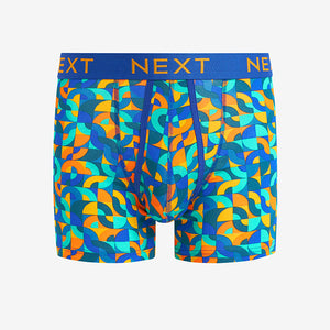 Blue/Green/Yellow Geometric A-Front Boxers 4 Pack