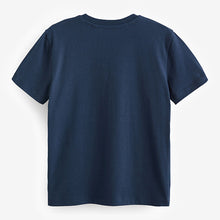 Load image into Gallery viewer, Navy Football Short Sleeve Graphic T-Shirt (3-12yrs)
