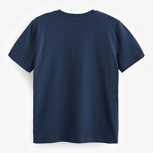 Navy Football Short Sleeve Graphic T-Shirt (3-12yrs)