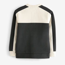 Load image into Gallery viewer, Cream/Black Colourblock Smart Bomber Jacket (3-12yrs)
