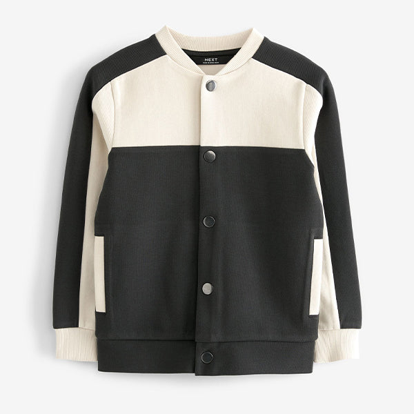 Cream/Black Colourblock Smart Bomber Jacket (3-12yrs)