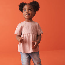 Load image into Gallery viewer, Pink Spot 100% Cotton Short Sleeve Empire T-Shirt (3mths-5-6yrs)
