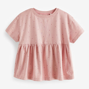 Pink Spot 100% Cotton Short Sleeve Empire T-Shirt (3mths-5-6yrs)