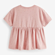 Load image into Gallery viewer, Pink Spot 100% Cotton Short Sleeve Empire T-Shirt (3mths-5-6yrs)
