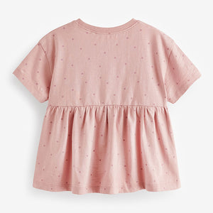 Pink Spot 100% Cotton Short Sleeve Empire T-Shirt (3mths-5-6yrs)