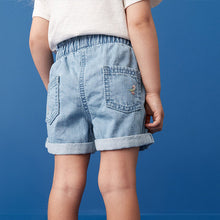 Load image into Gallery viewer, Denim Floral Embroidered Shorts (3mths-5-6yrs)
