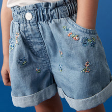 Load image into Gallery viewer, Denim Floral Embroidered Shorts (3mths-5-6yrs)
