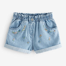 Load image into Gallery viewer, Denim Floral Embroidered Shorts (3mths-5-6yrs)
