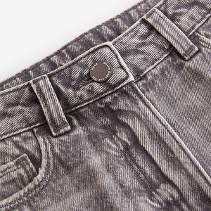 Charcoal Mom Sequin Embellished 100% Cotton Jeans (3-12yrs)