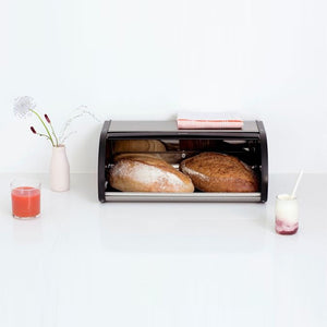 Brabantia Roll Top Bread Bin Matt Steel Fingerprint Proof