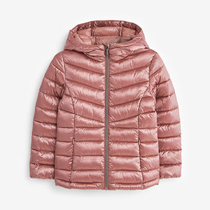 Pink Lightweight Shower Resistant Short Padded Coat (3-12yrs)