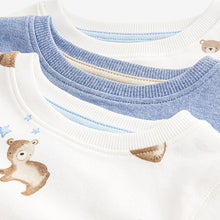 Load image into Gallery viewer, Light Blue Bear Long Sleeve 3 Pack Pyjamas Set (12mths-6yrs)
