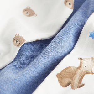 Light Blue Bear Long Sleeve 3 Pack Pyjamas Set (12mths-6yrs)
