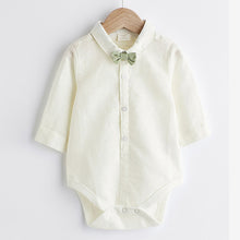 Load image into Gallery viewer, Sage Green Baby Shirt, Trousers and Braces 3 Piece Set (0mths-12-18mt)
