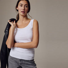 Load image into Gallery viewer, White Thick Strap Vest
