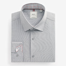 Load image into Gallery viewer, Grey/White/Gingham Regular Fit Easy Care Single Cuff Shirts 3 Pack
