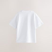 Load image into Gallery viewer, White Relaxed Fit Heavyweight T-Shirt (3-12yrs)

