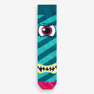 Bright Monsters Fun Pattern Socks 5 Pack