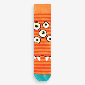 Bright Monsters Fun Pattern Socks 5 Pack