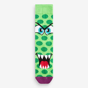 Bright Monsters Fun Pattern Socks 5 Pack