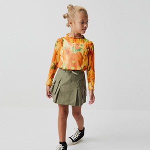 Vincent Van Gogh Yellow Sunflower APOH Long Sleeve Mesh Top (3-12yrs)